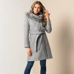 Ever new belted wrap coat